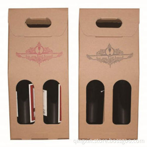 Kraft paper wine gift box, available in various colors and sizes